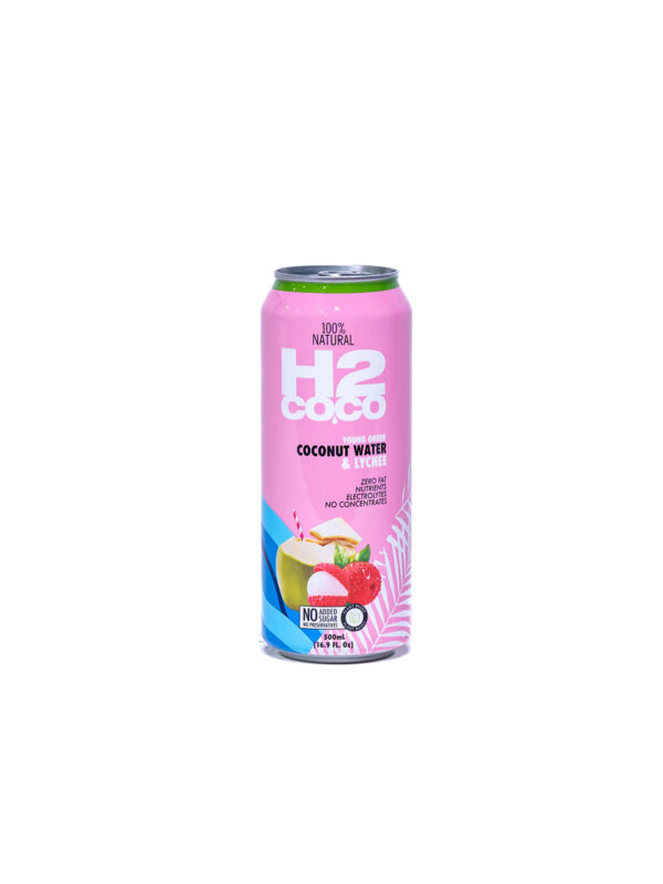 H2 LYCHEE COCONUT WATER 12X500ML